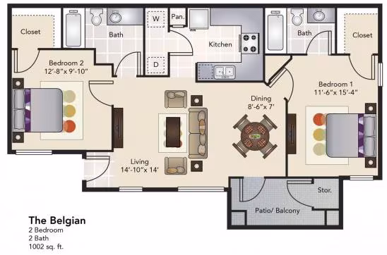 The Belgian 11202 floor plan